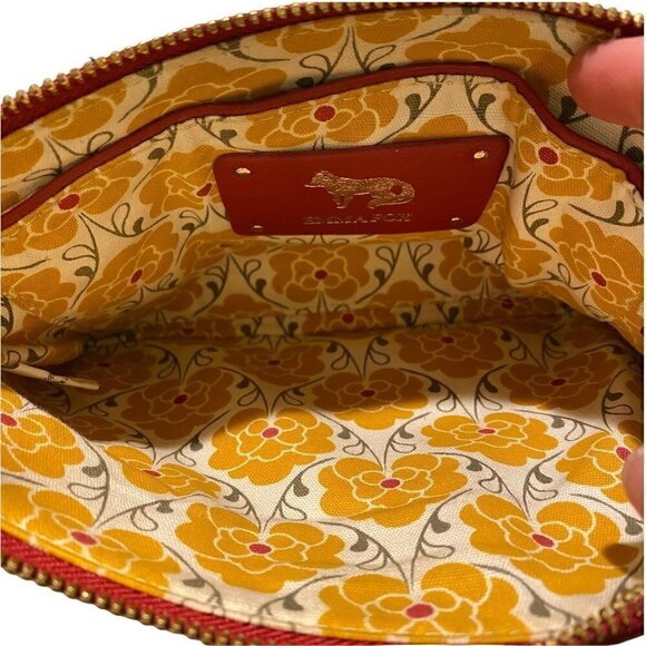 Emma Fox Women's Crossbody Bag Purse Red Leather Convertible Wristlet Adjustable - Picture 5 of 9